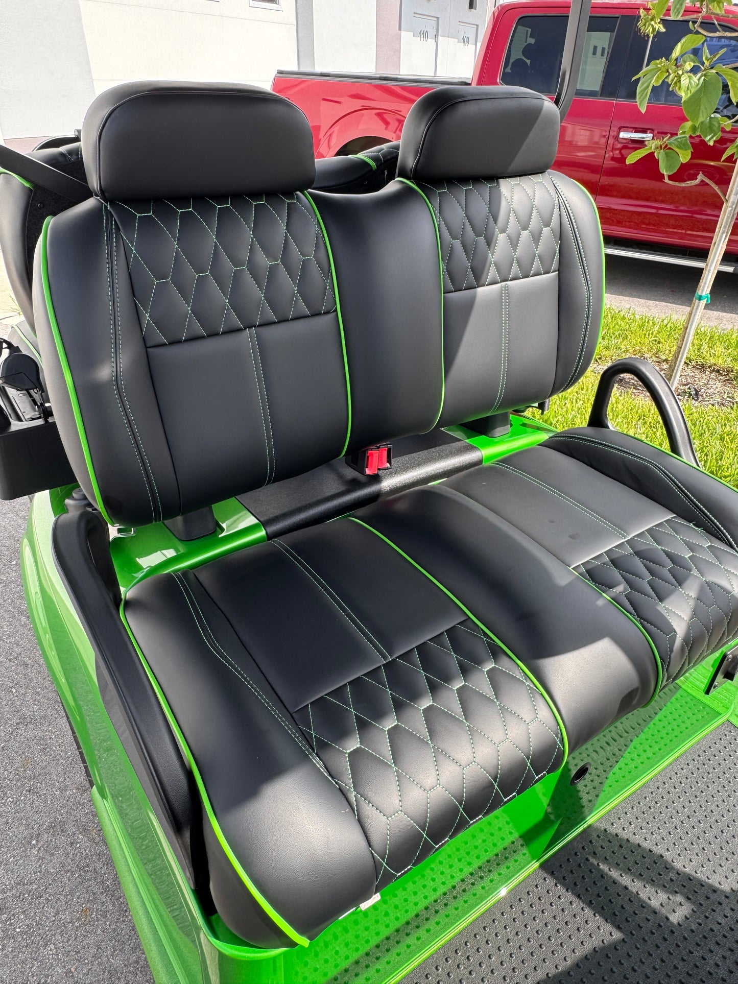 Custom EZGO RXV with Samsung Lithium - Mercedes Green