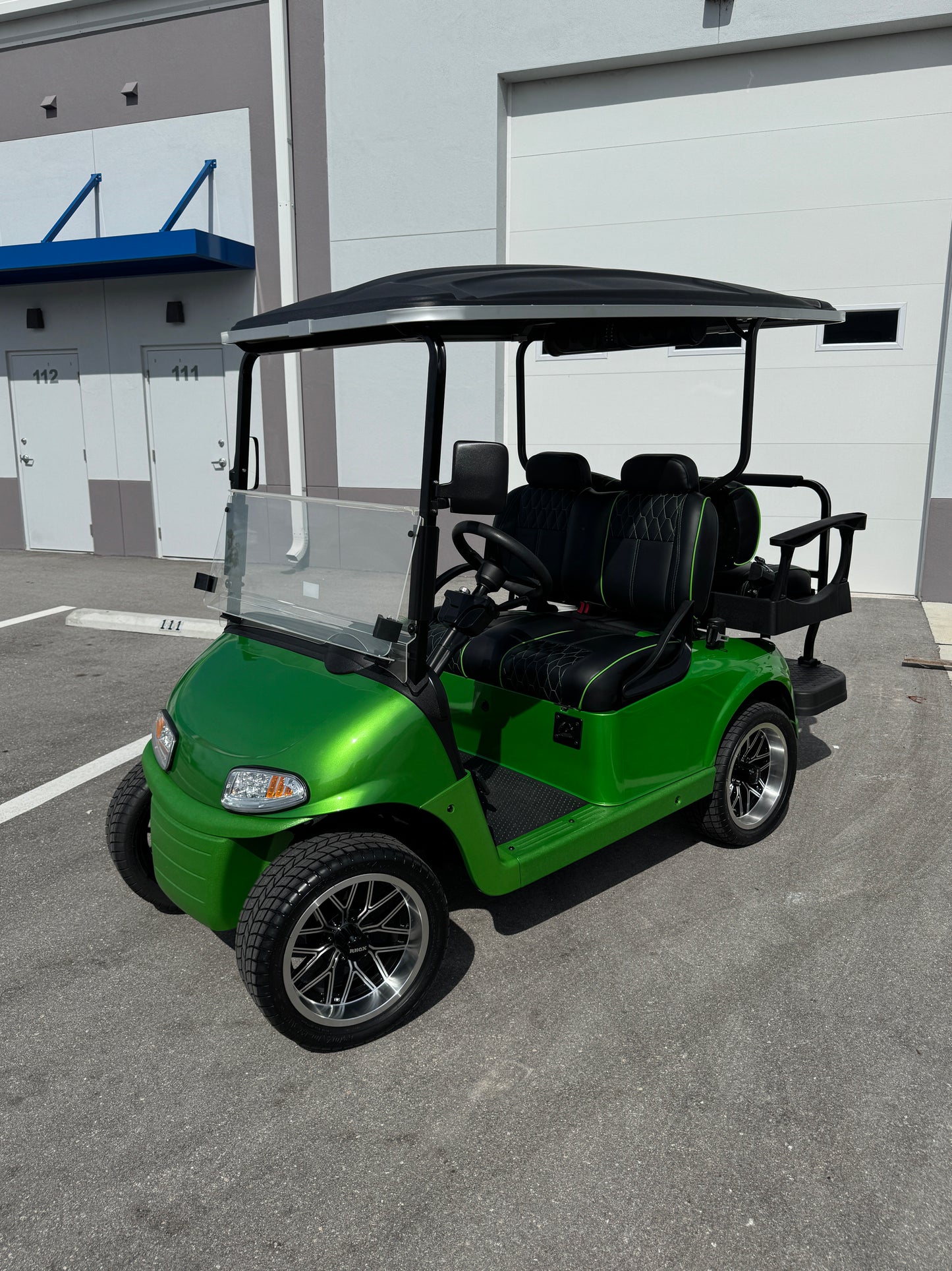 Custom EZGO RXV with Samsung Lithium - Mercedes Green
