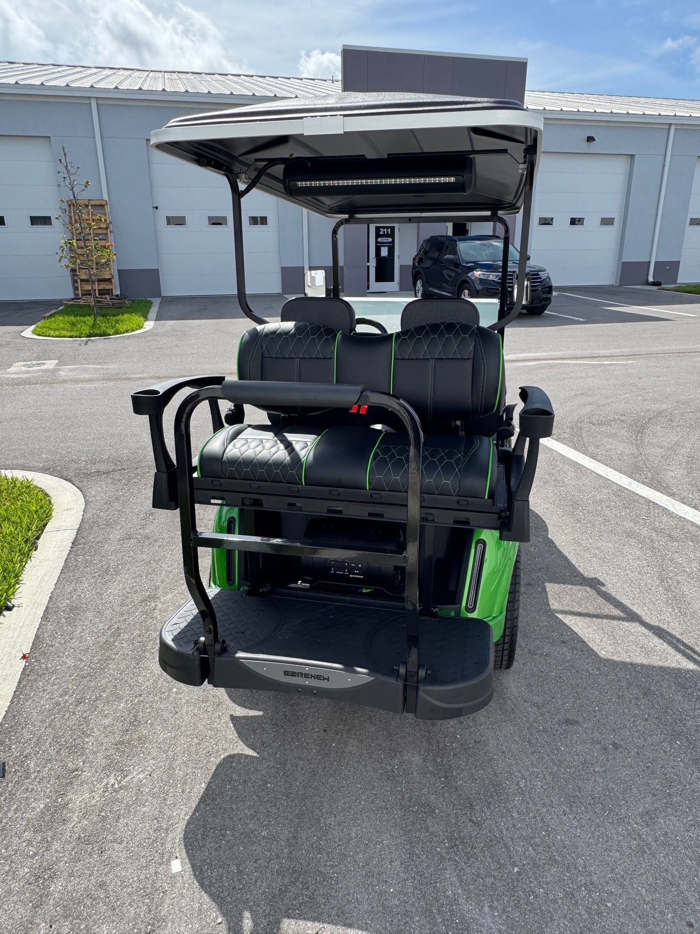 Custom EZGO RXV with Samsung Lithium - Mercedes Green