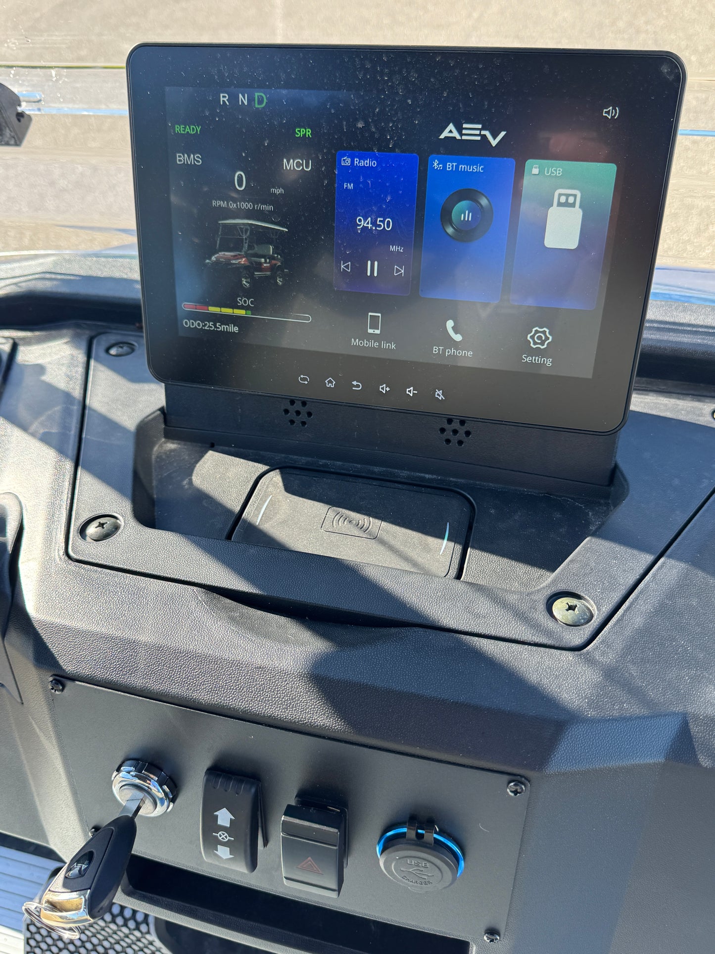 Advanced EV Advent 6 Golf Cart- Navy Blue