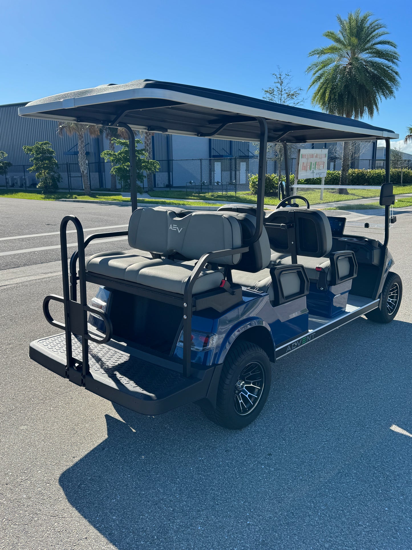 Advanced EV Advent 6 Golf Cart- Navy Blue