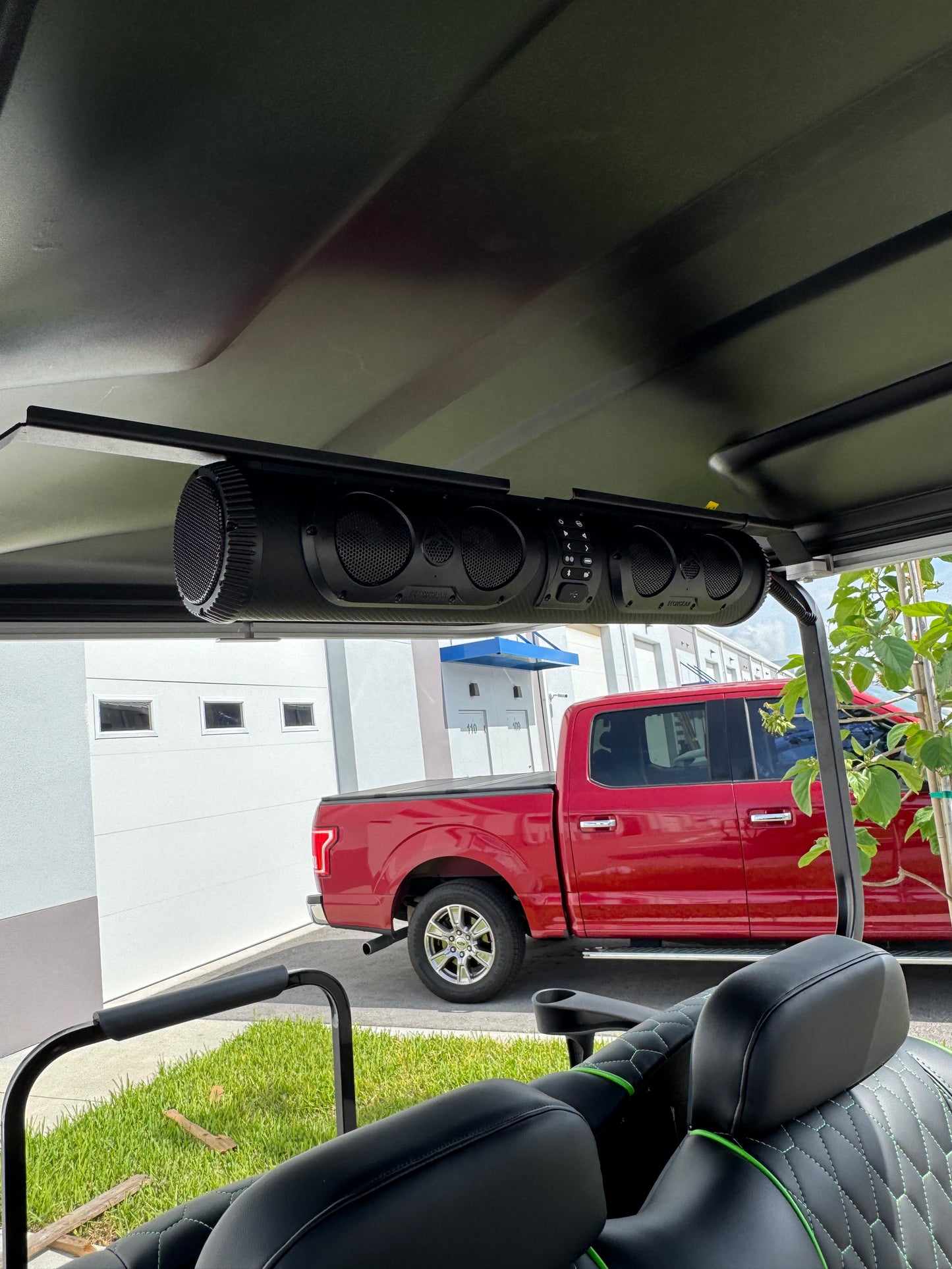 Custom EZGO RXV with Samsung Lithium - Mercedes Green