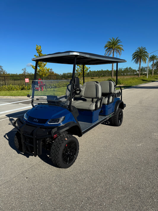 Advanced EV Advent 6L Golf Cart- Navy Blue