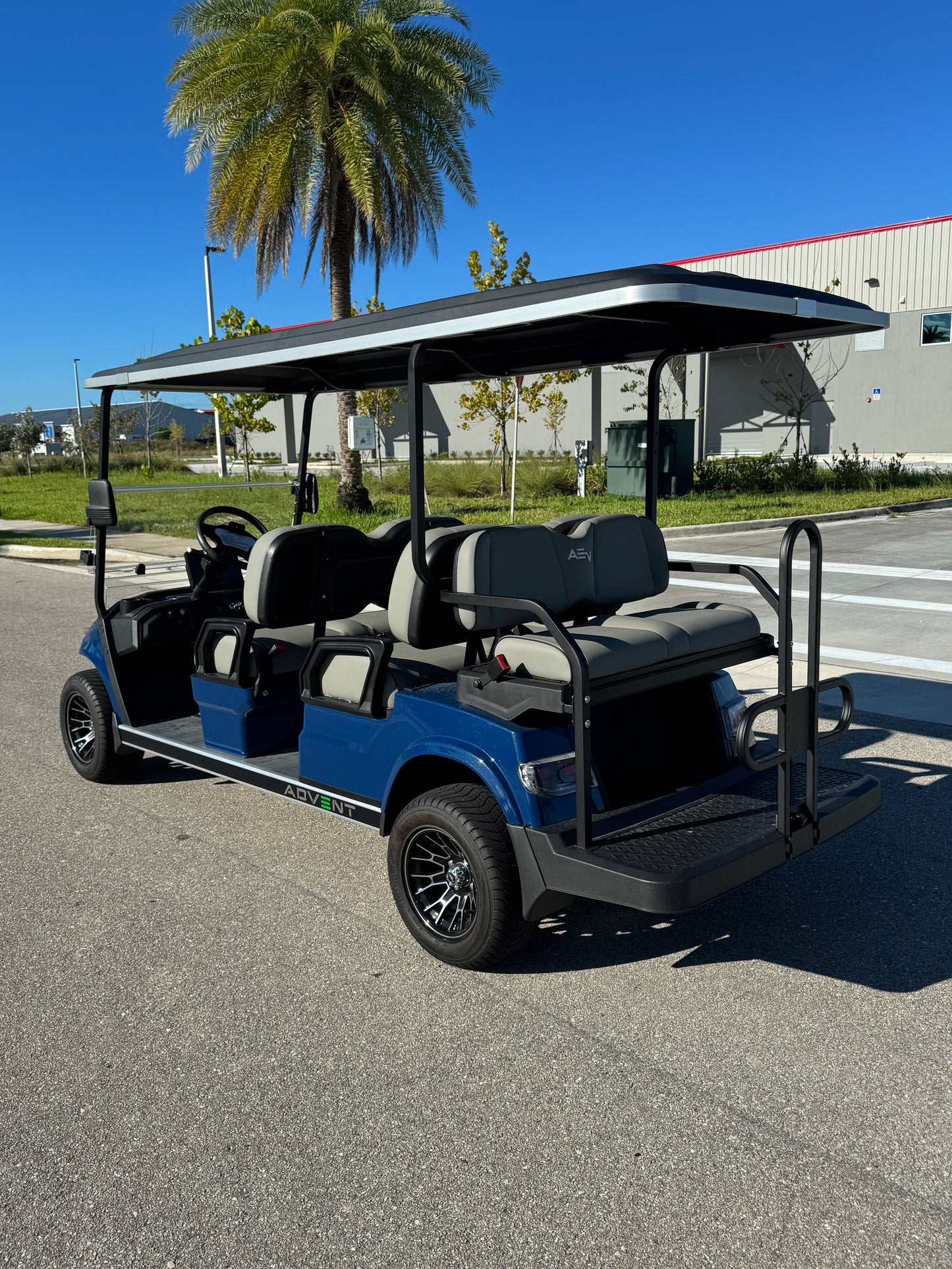 Advanced EV Advent 6 Golf Cart- Navy Blue