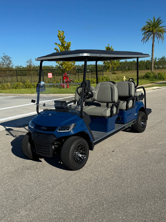 Advanced EV Advent 6 Golf Cart- Navy Blue